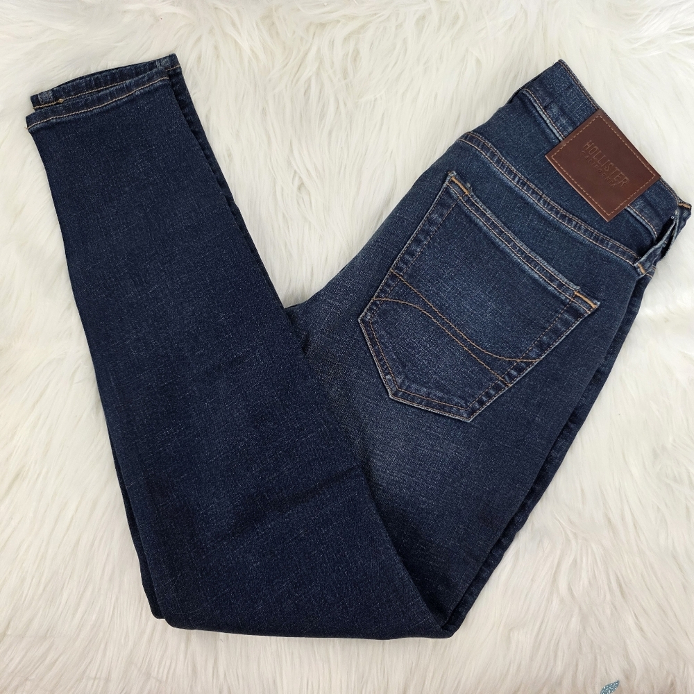 Hollister Advanced Stretch Super Skinny Dark Wash Jeans